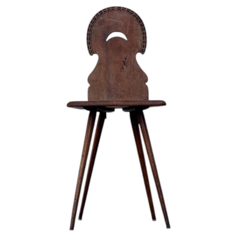 Swiss alp escabelle solid wood