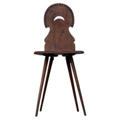 Swiss alp escabelle solid wood