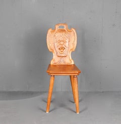 Swiss Alp, folk art  Face Escabelle