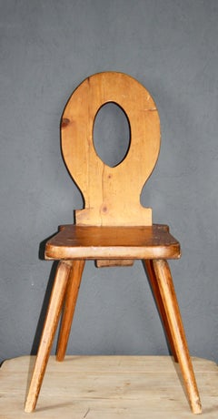 Schweizer Alpenvolkskunst Escabelle aus Gstaad Dorf