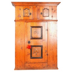 Used Swiss alp painted cupboard dated 1732