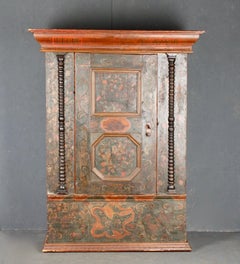 Swiss alp painted cupboard