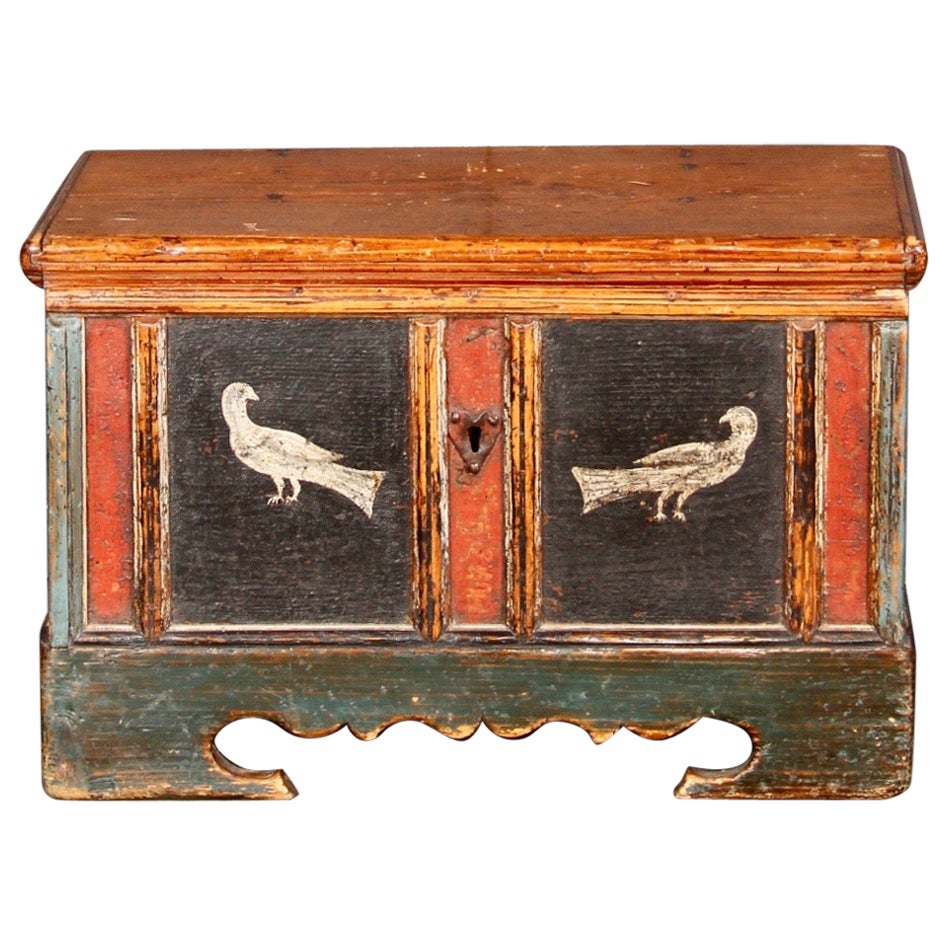Swiss Alp Painted Trunk