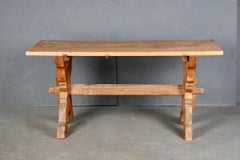 Swiss Alp Pine Table from Zermatt Village