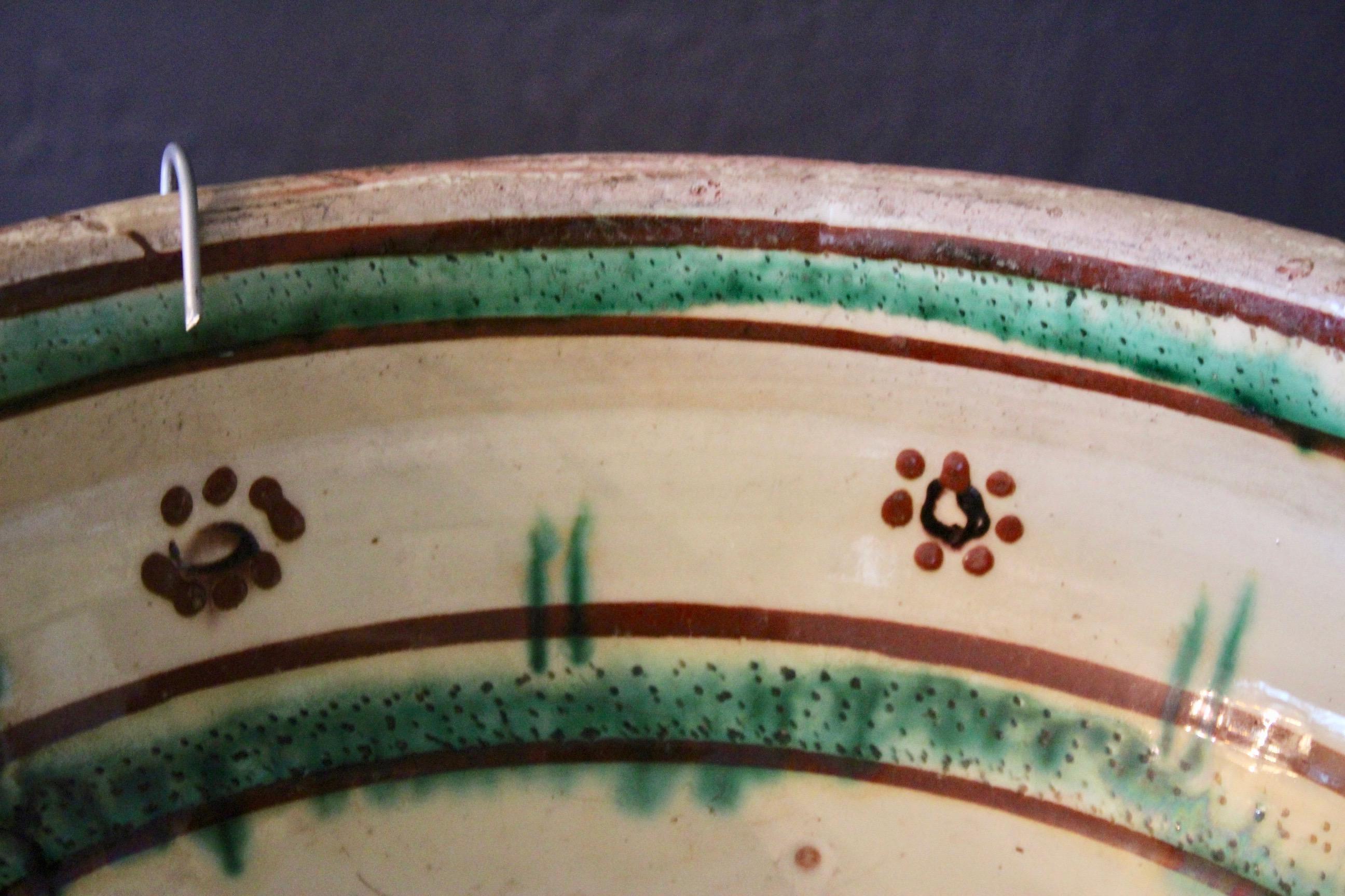 Late 19th Century Swiss alp pottery For Sale