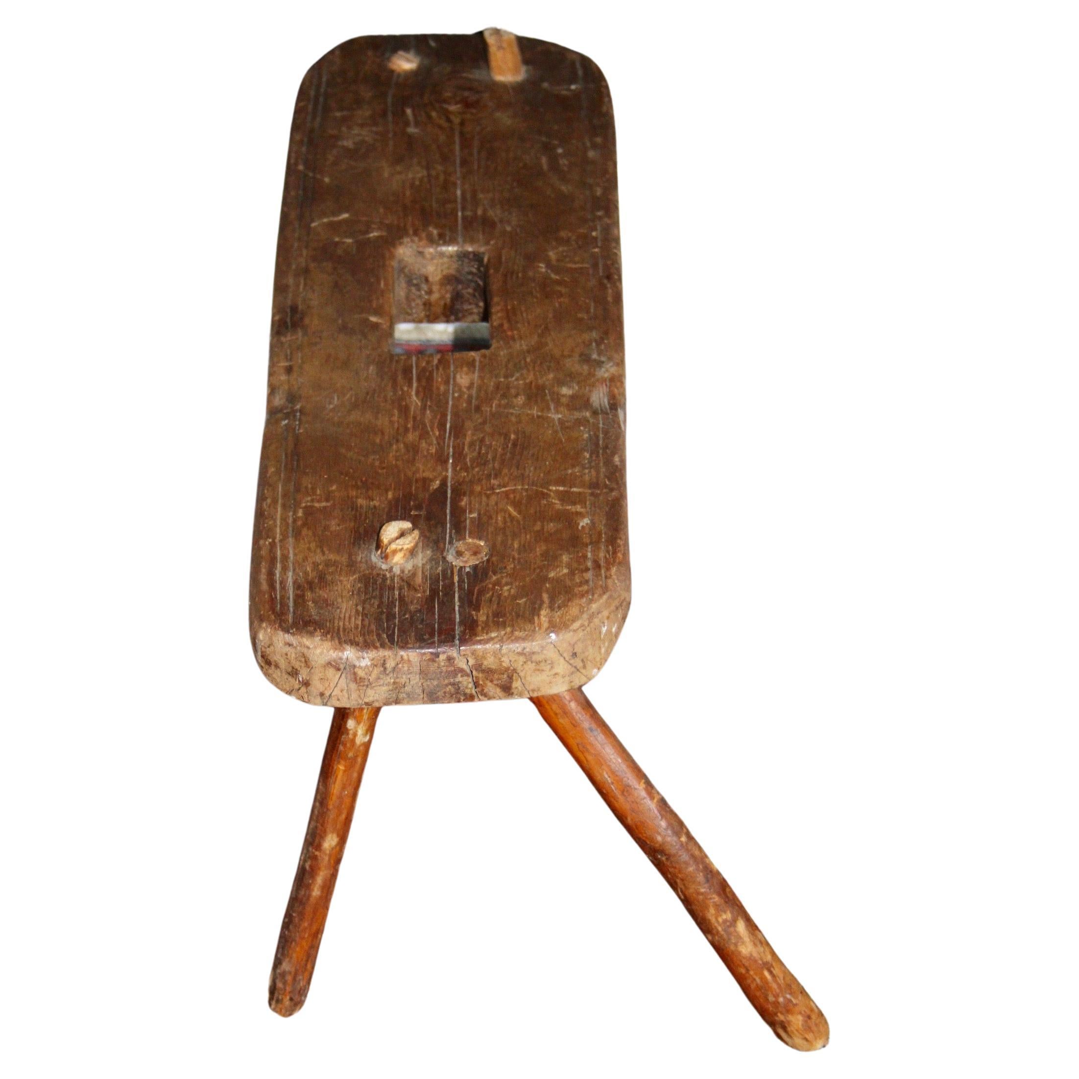 Swiss alp stool For Sale