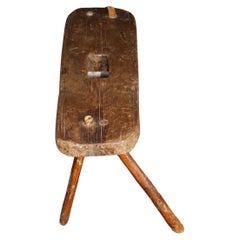 Antique Swiss alp stool 