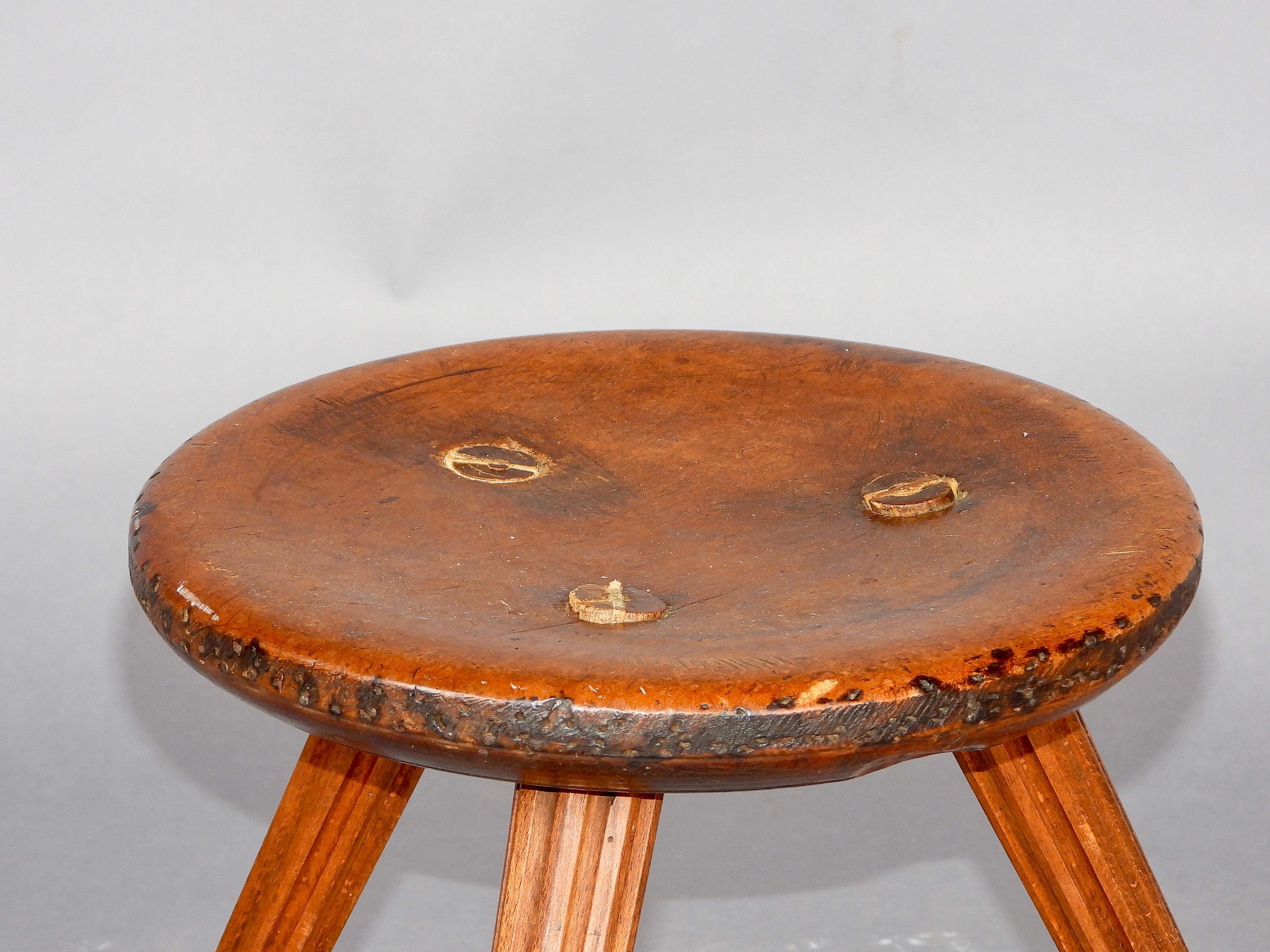 Swiss alp tripode stool For Sale 1