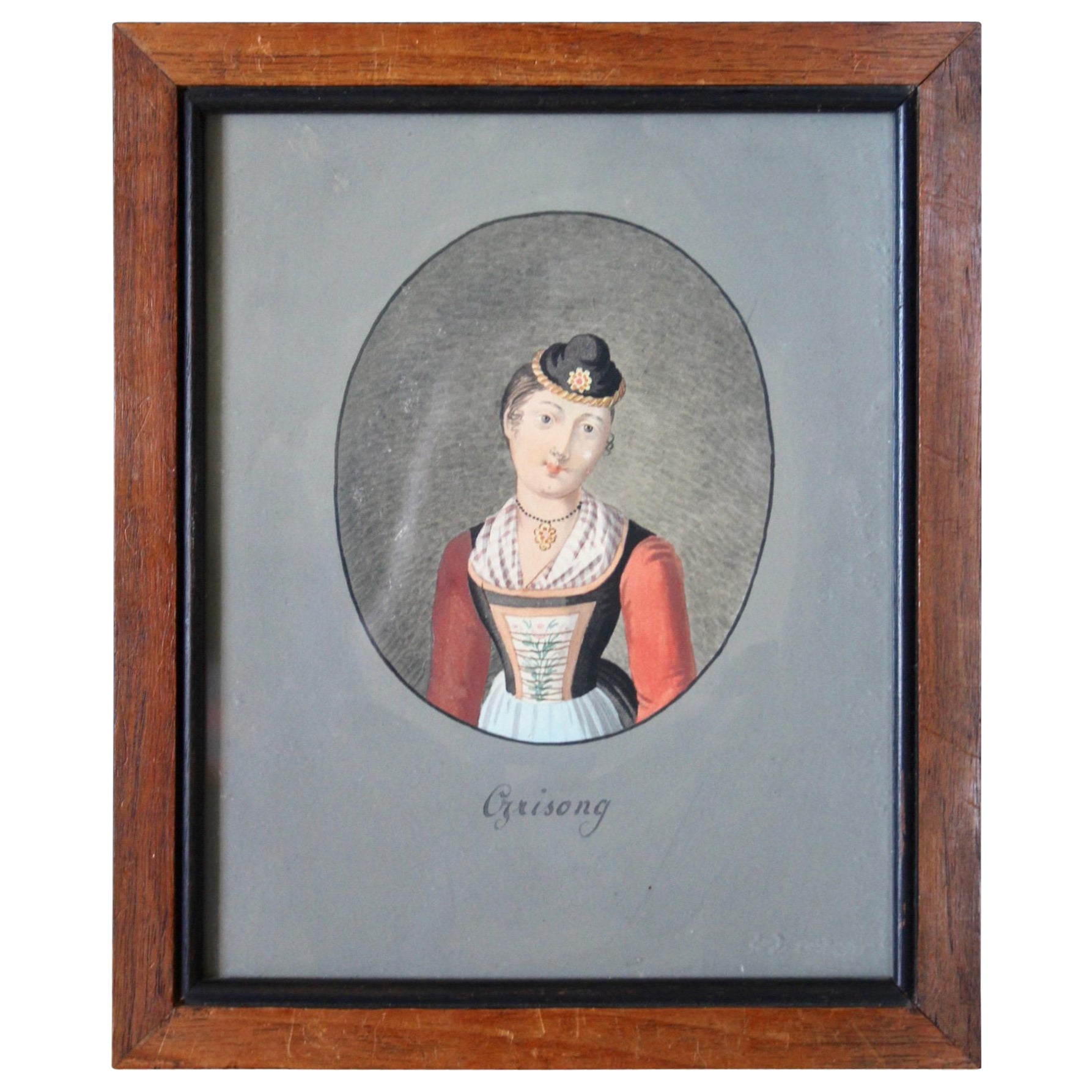 Swiss alp watercolor " Grisong "