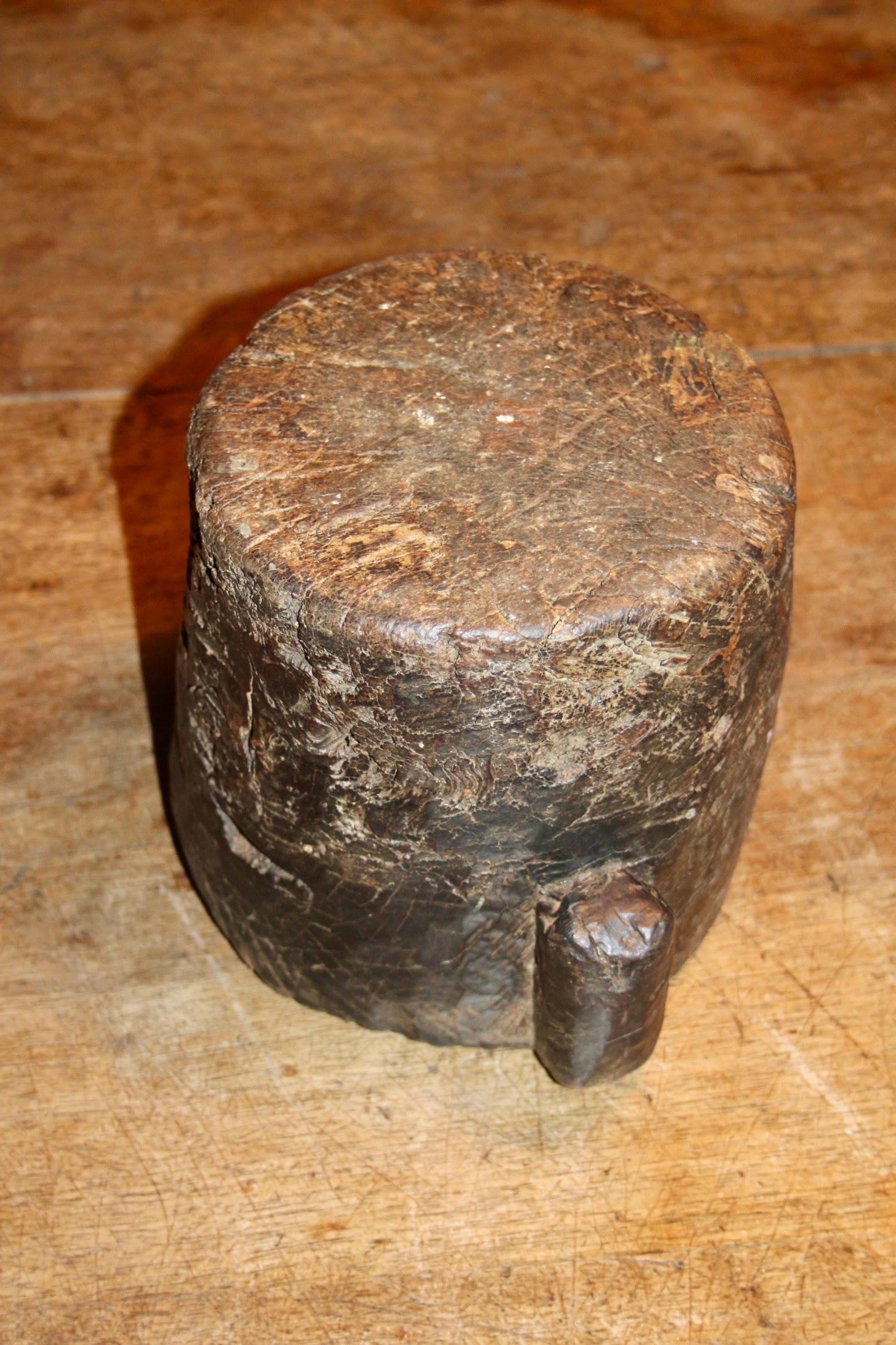 18th Century and Earlier Swiss Alp Wood Mortar For Sale
