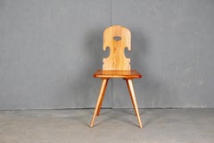 Swiss Alpine Folk Art Escabelle from Aarberg Village a 5