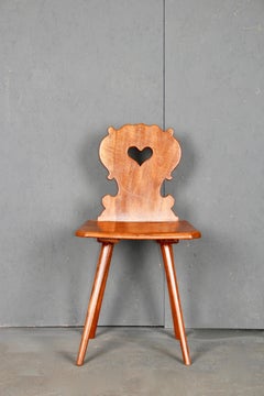 Swiss Alpine Folk Art Escabelle from Lucerne Village A 19