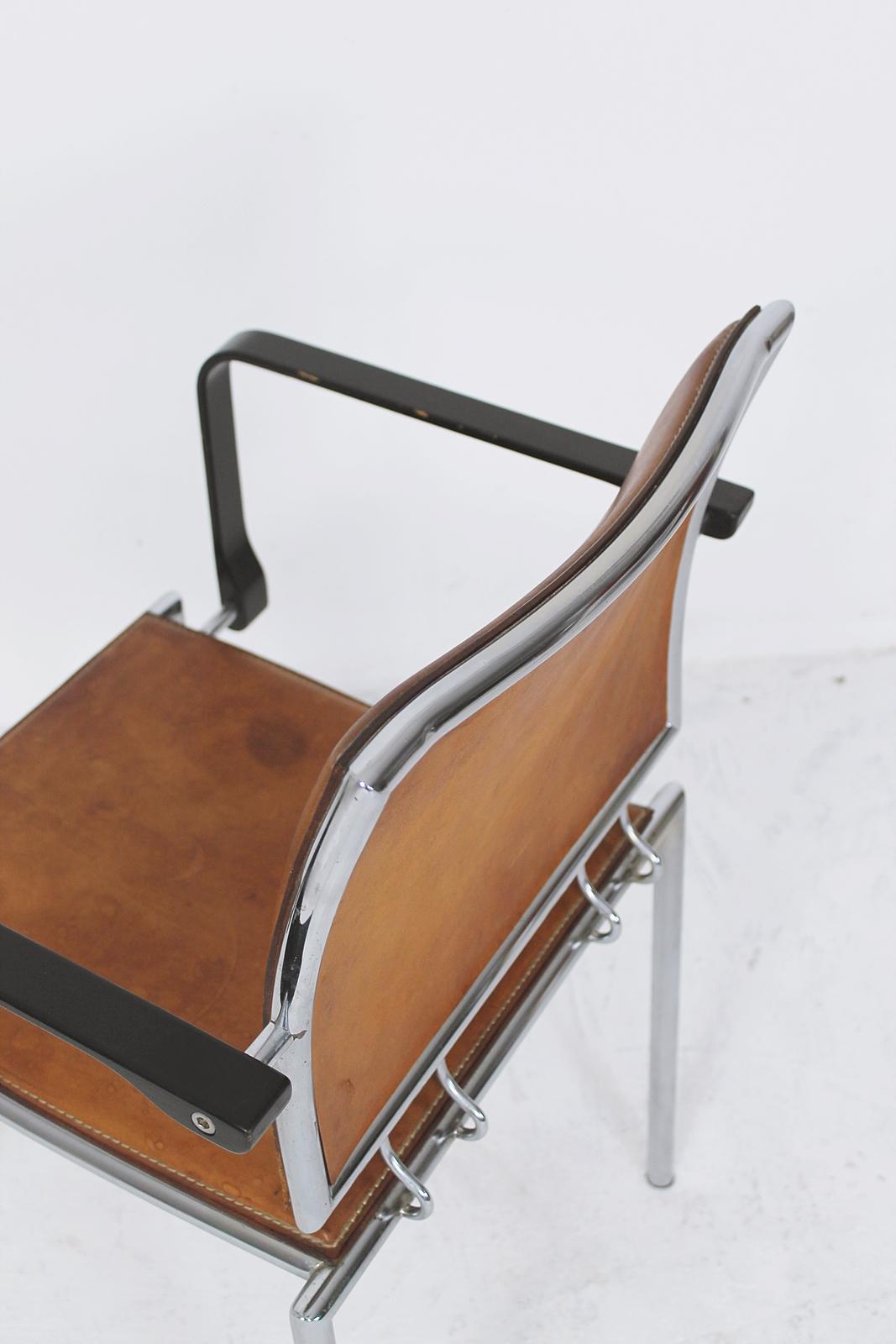 Swiss Armchair Quadro Steel by Bruno Rey & Charles Polin for Dietiker, 1990s For Sale 6