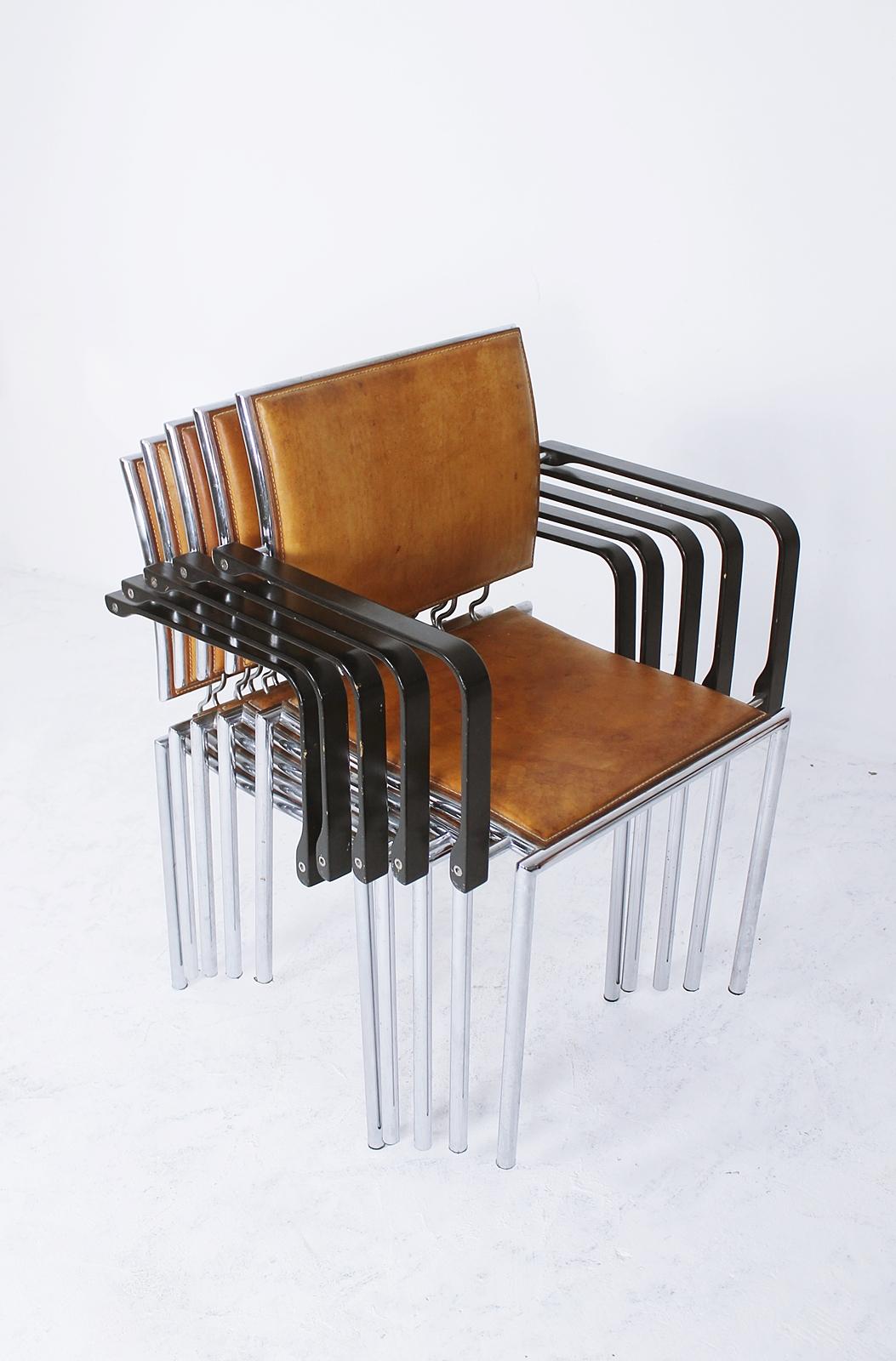 Swiss Armchair Quadro Steel by Bruno Rey & Charles Polin for Dietiker, 1990s For Sale 8