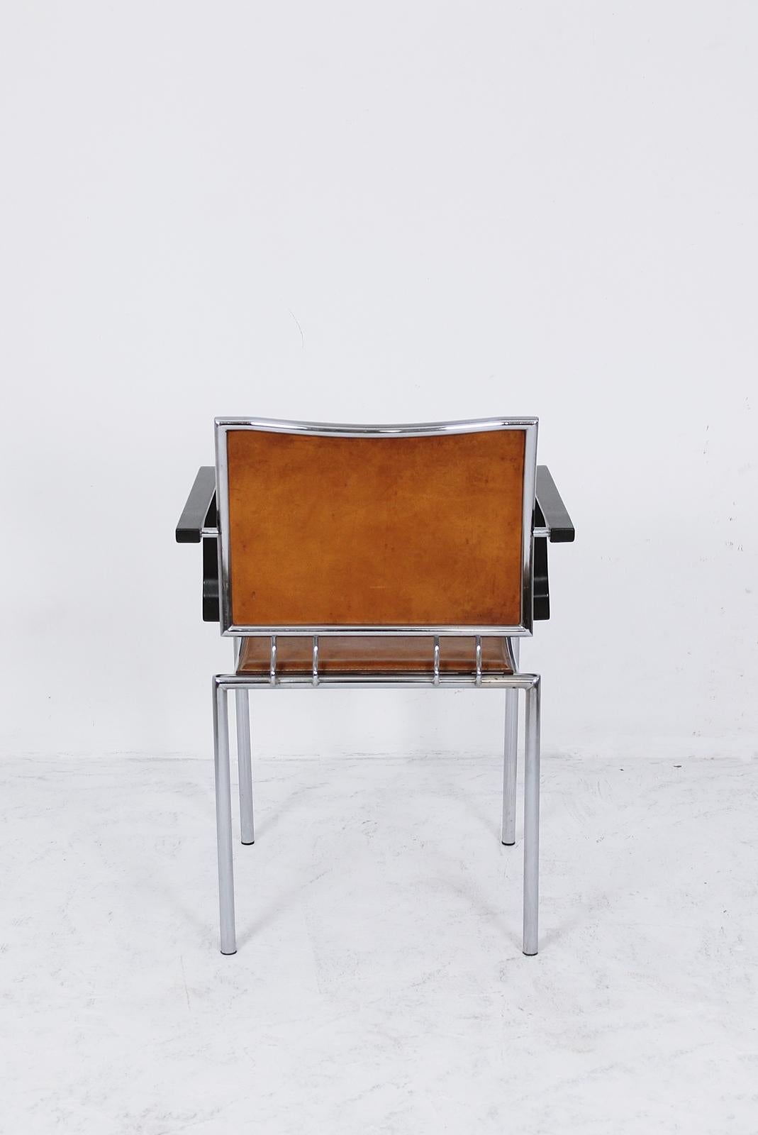 Swiss Armchair Quadro Steel by Bruno Rey & Charles Polin for Dietiker, 1990s For Sale 2