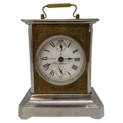 Antique Swiss Art Nouveau Carriage Clock Grand Bazaar Paris