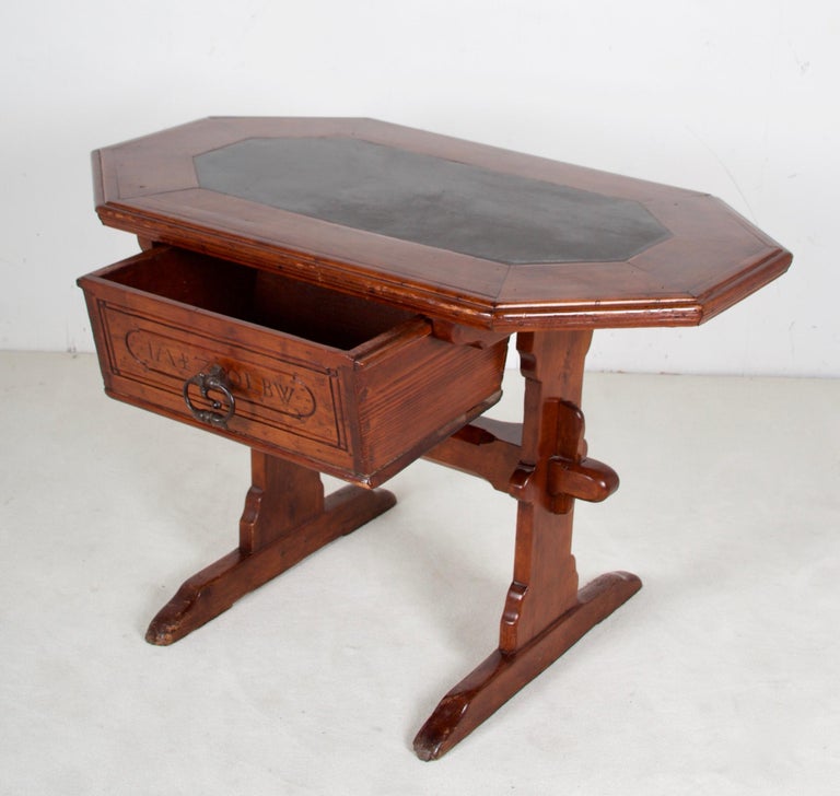 Hand-Crafted Swiss Bankers / Rent or Merchant Table, 18th C. and Later For Sale
