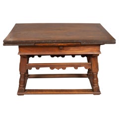 Swiss Baroque Walnut Draw Table