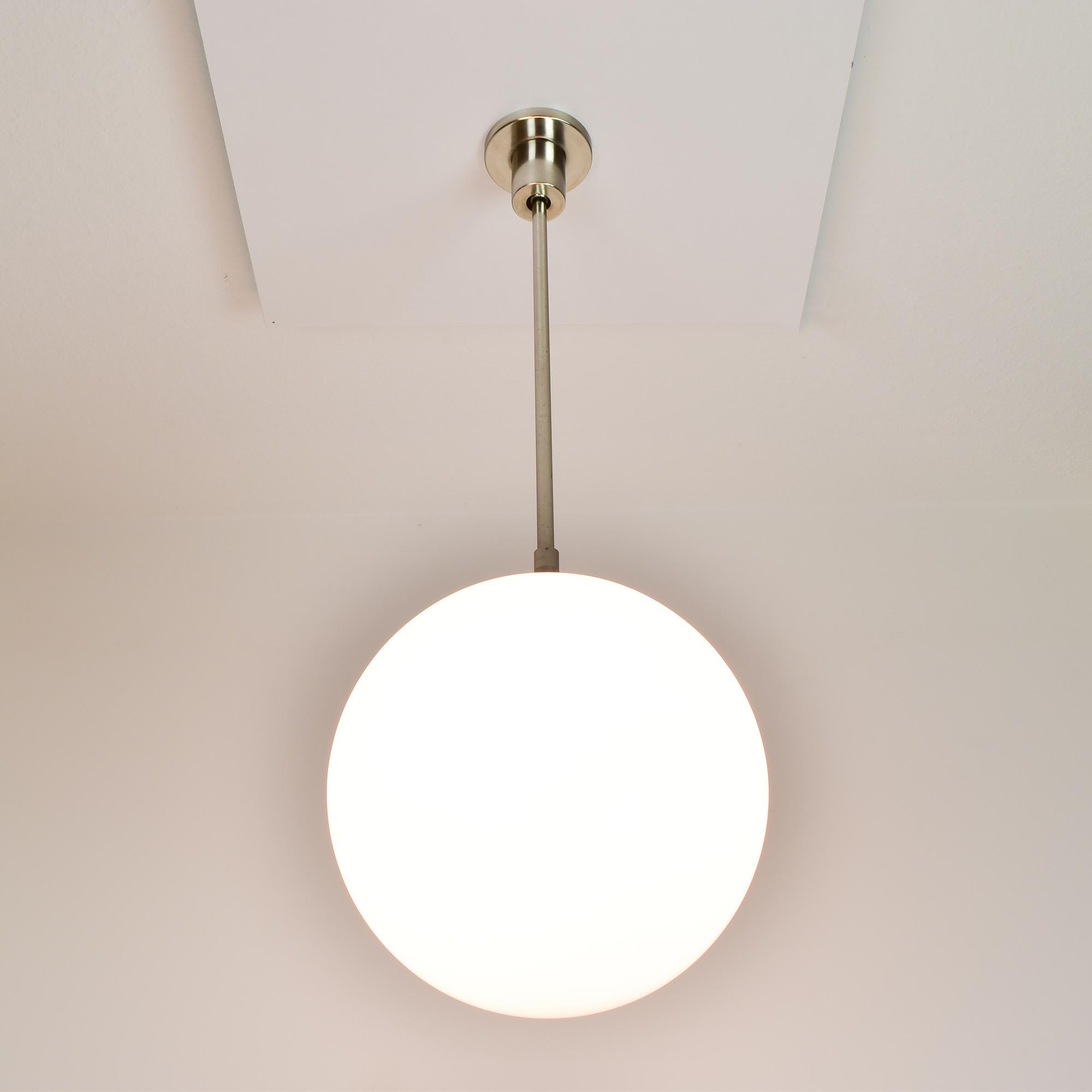 Mid-20th Century Swiss Bauhaus Pendant Lamp by BAG Turgi - Elegant Design & Functionality For Sale