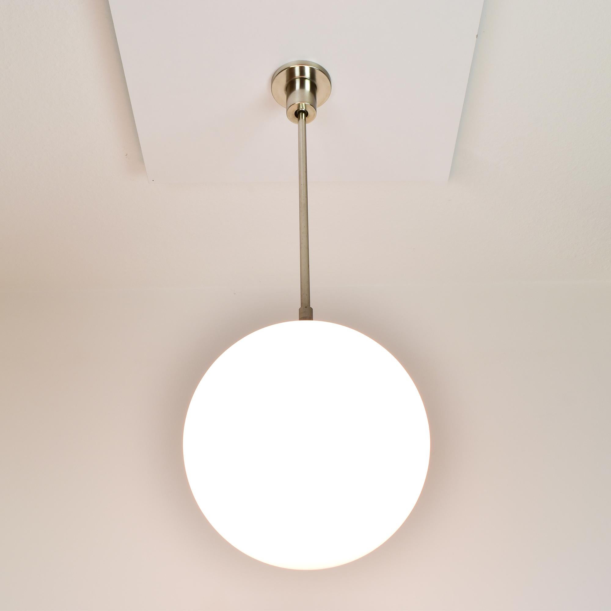 Glass Swiss Bauhaus Pendant Lamp by BAG Turgi - Elegant Design & Functionality For Sale