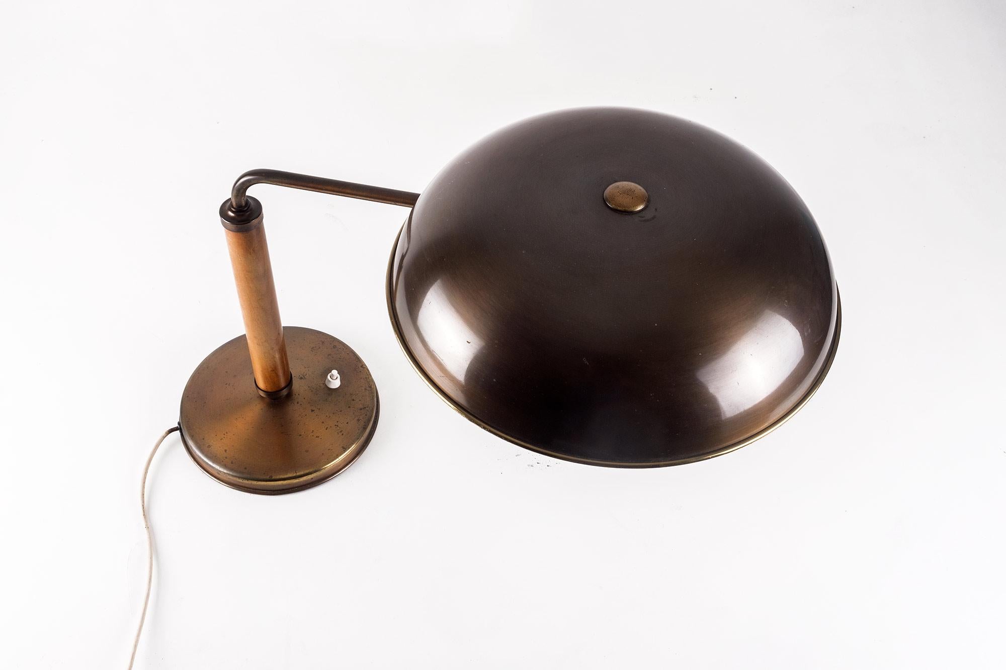 Mid-20th Century Swiss Bauhaus Table Lamp by Alfred Müller for Amba Basel, 1930s