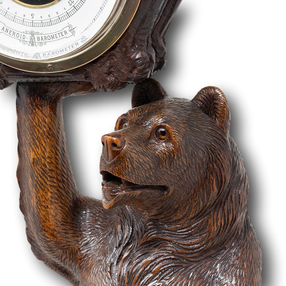 Swiss Black Forest Bear Barometer For Sale 4