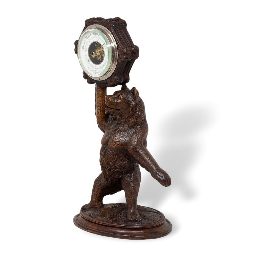 Swiss Black Forest Bear Barometer In Good Condition For Sale In Newark, England