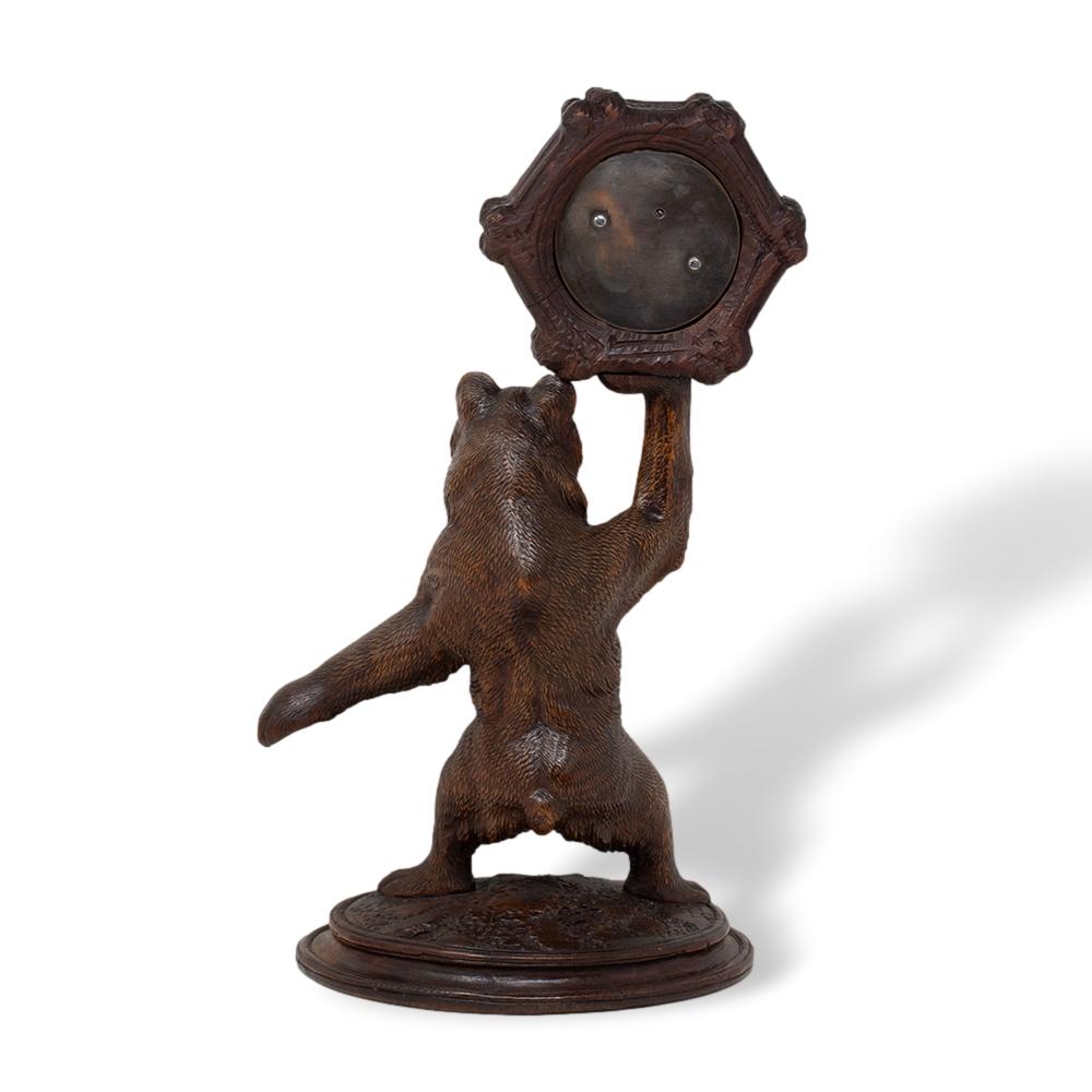19th Century Swiss Black Forest Bear Barometer For Sale