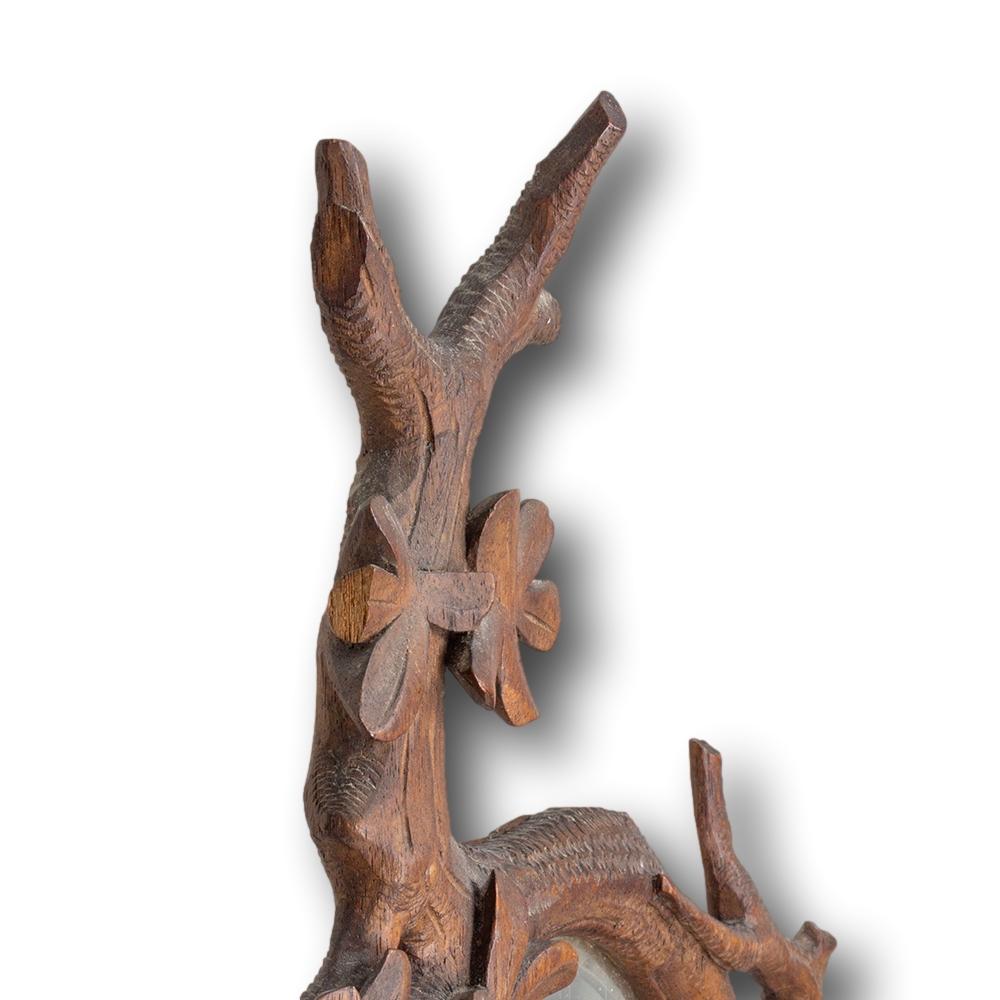 Miroir de table sculpté à la main par un ours de Black Forest suisse en vente 6