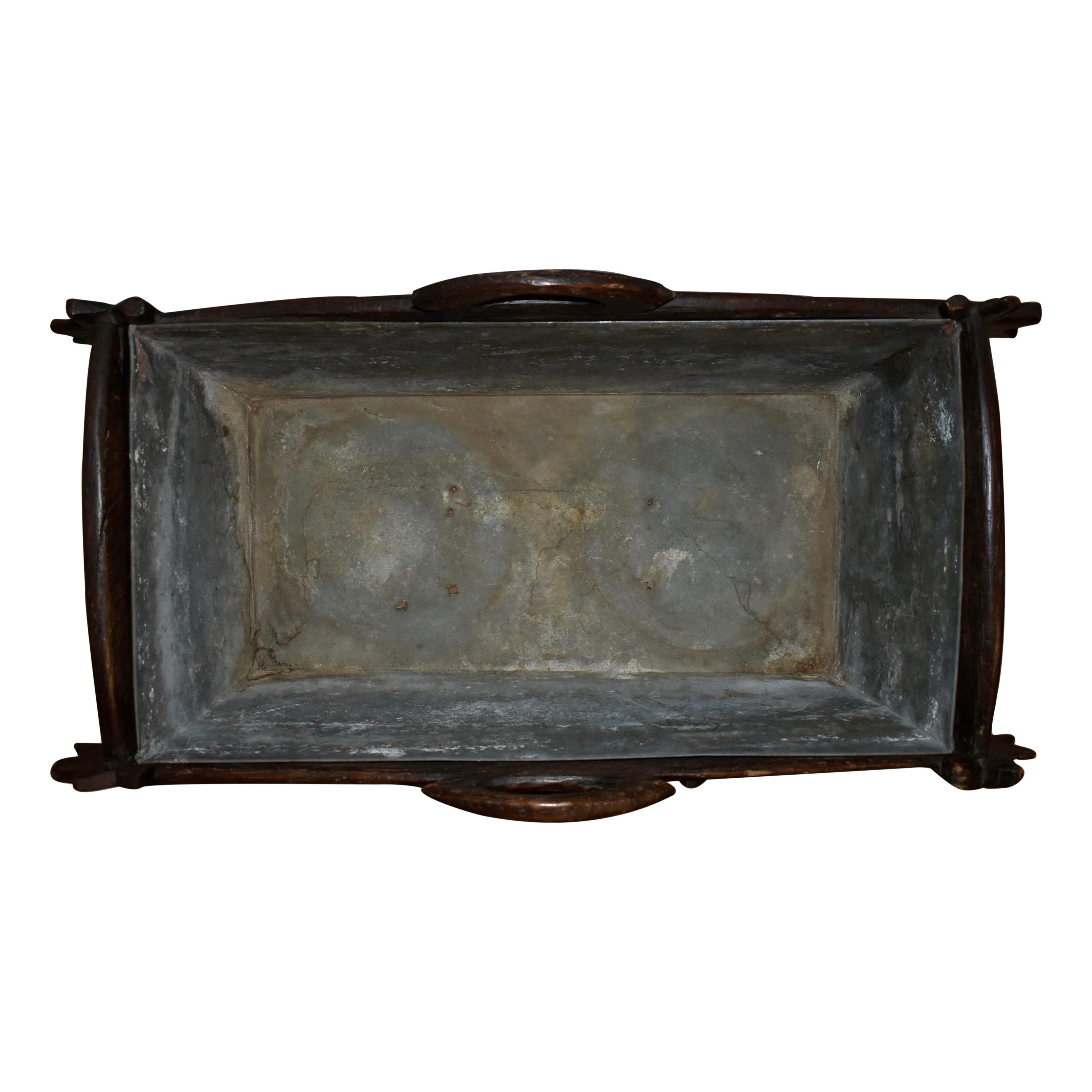 Swiss Black Forest Carved Wooden Planter Box/Jardinière, circa 1880 For Sale 5