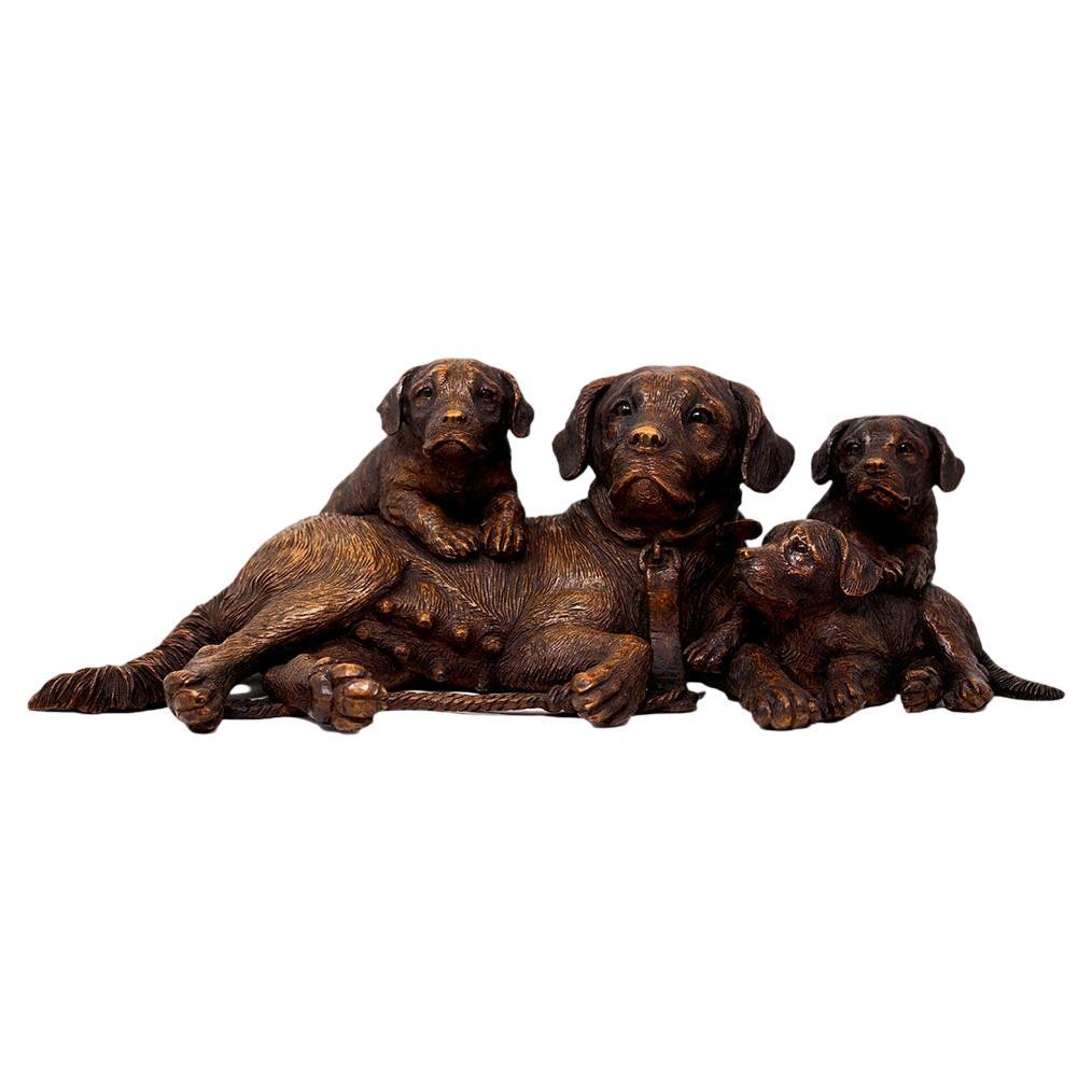 Swiss Black Forest Dog Group Walter Mader (attributed) For Sale