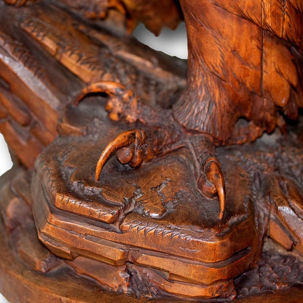 Swiss Black Forest Eagle Carving 'Taking Flight' For Sale 6
