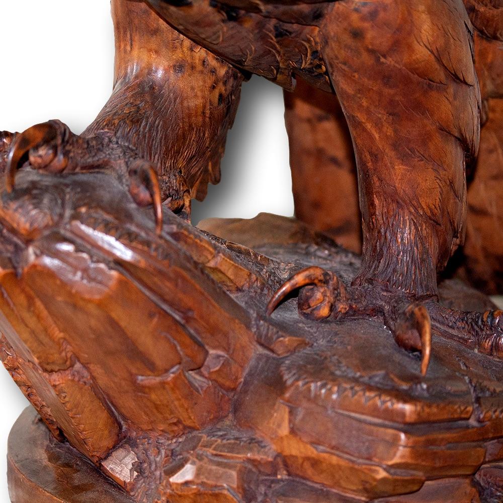 Swiss Black Forest Eagle Carving 'Taking Flight' For Sale 8