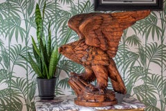 Swiss Black Forest Eagle Carving 'Taking Flight'