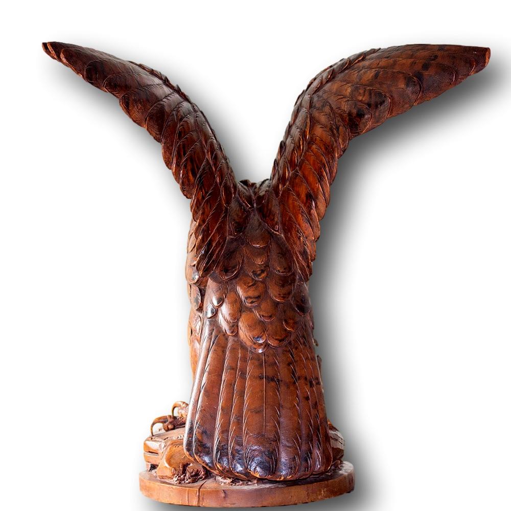 carved wooden eagle