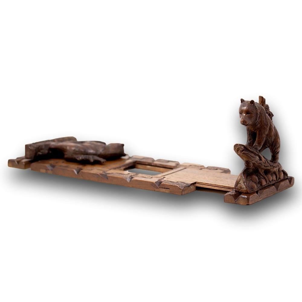 Swiss Black Forest Extending Book Stand Book End 1