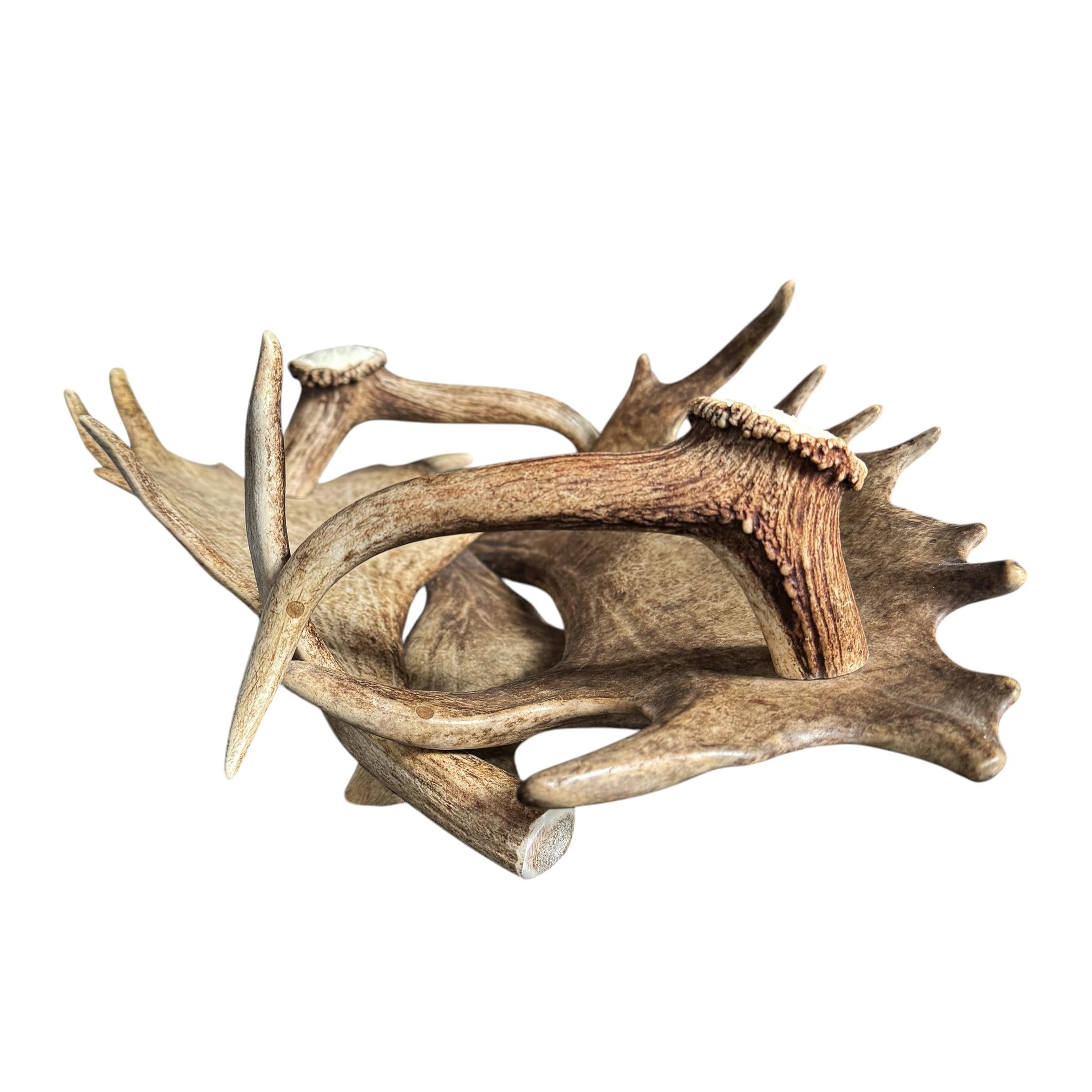 Coupe en bois de daim et de cerf suisse de Black Forest en vente 1