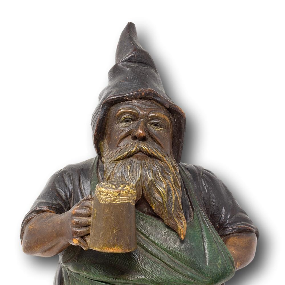 Swiss Black Forest Gnome Tobacco Jar For Sale 5