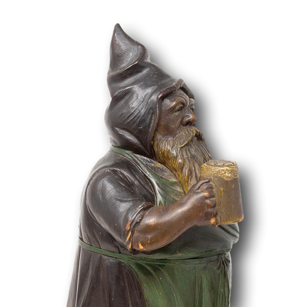 Swiss Black Forest Gnome Tobacco Jar For Sale 6