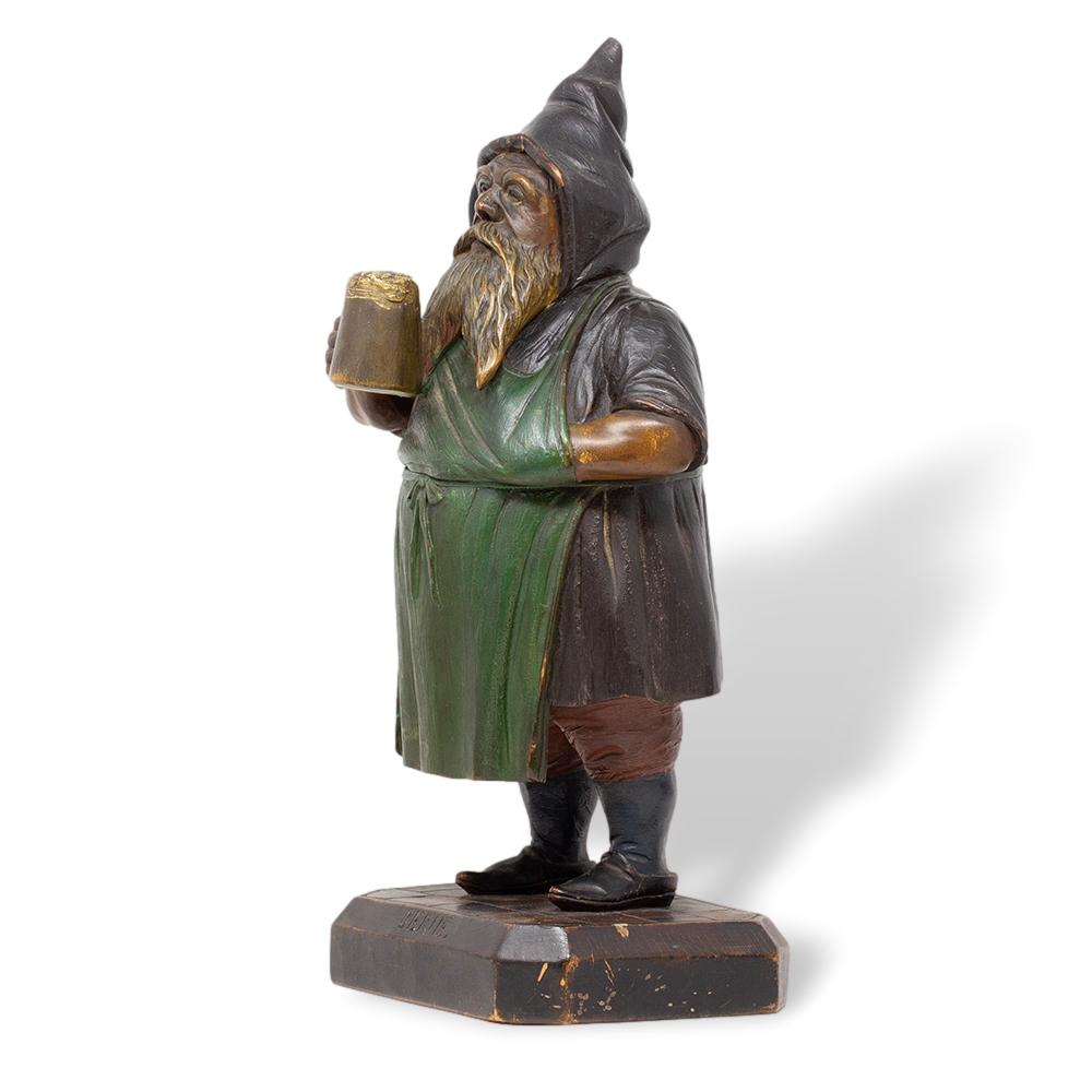 Swiss Black Forest Gnome Tobacco Jar In Good Condition For Sale In Newark, England
