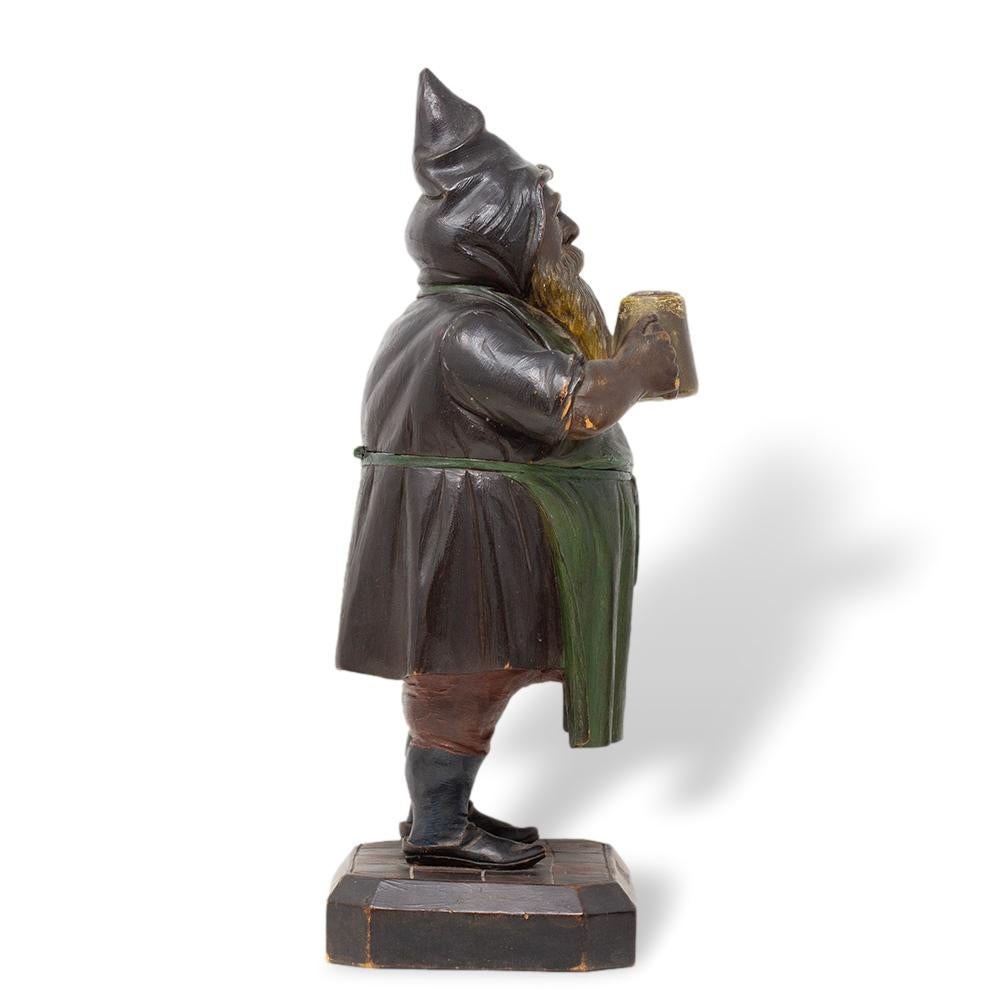 Swiss Black Forest Gnome Tobacco Jar For Sale 3