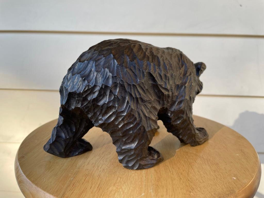 Swiss Black Forest Hand Carved Bear, circa 1900 For Sale 6