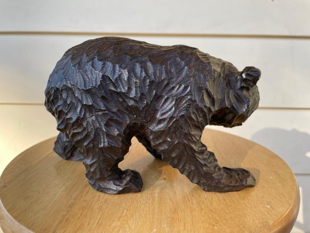 Swiss Black Forest Hand Carved Bear, circa 1900 For Sale 7
