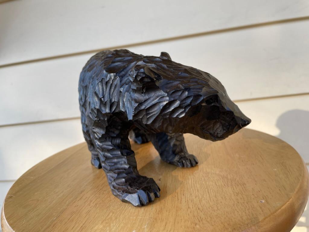 Swiss Black Forest Hand Carved Bear, circa 1900 For Sale 9