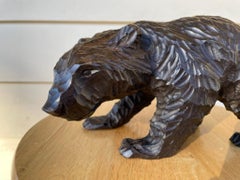 Swiss Black Forest Hand Carved Bear, circa 1900
