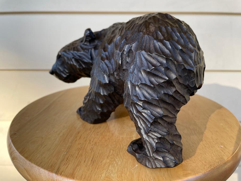 20th Century Swiss Black Forest Hand Carved Bear, circa 1900 For Sale