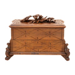Swiss Black Forest Hand-Carved Jewelry Box