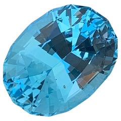 Swiss Blue Topaz for Pendant 8.65 Ct Flawless Loupe Clean Madagascar Topaz