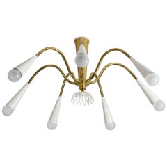 Swiss Brass Ceiling Light, circa 1950