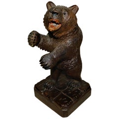 Swiss Brienz Black Forest Hand-Carved Wood Grizzly Bear